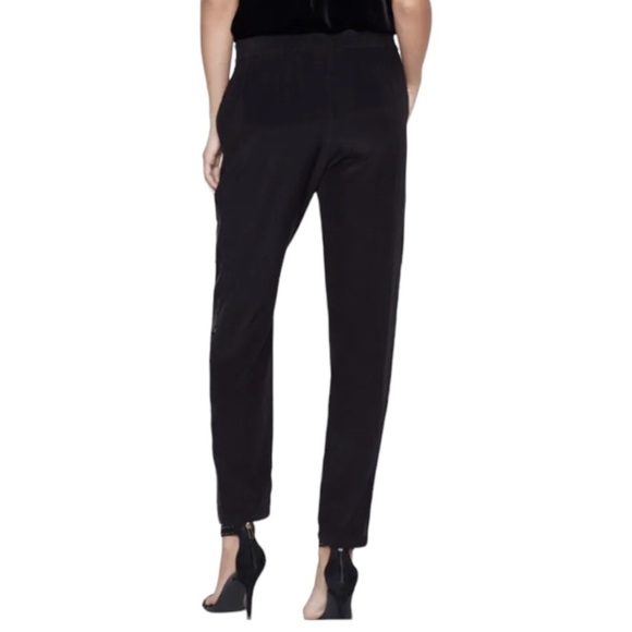 NWT $300 Joie Lillia Silk Sequin Tapered Trousers Pants in Caviar - Picture 2 of 8